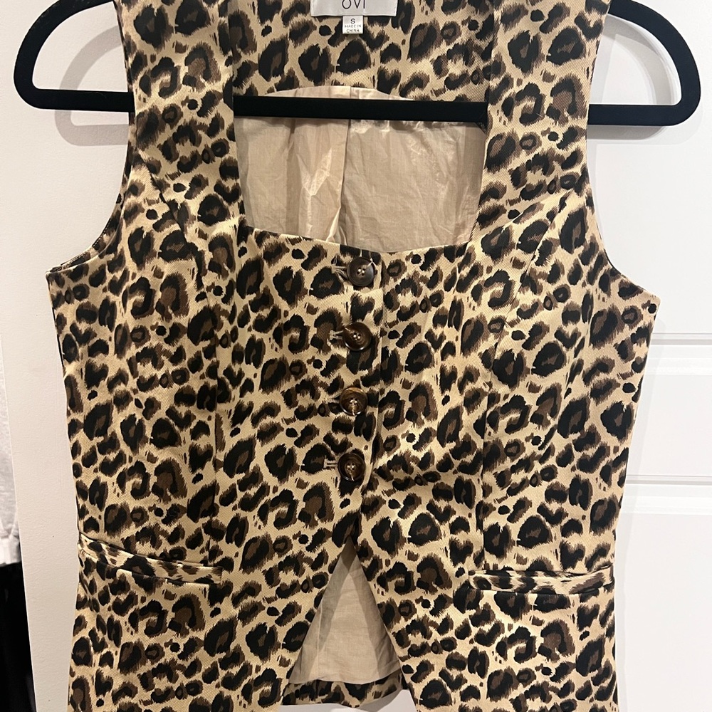 Ovi Animal Print Buttoned Top